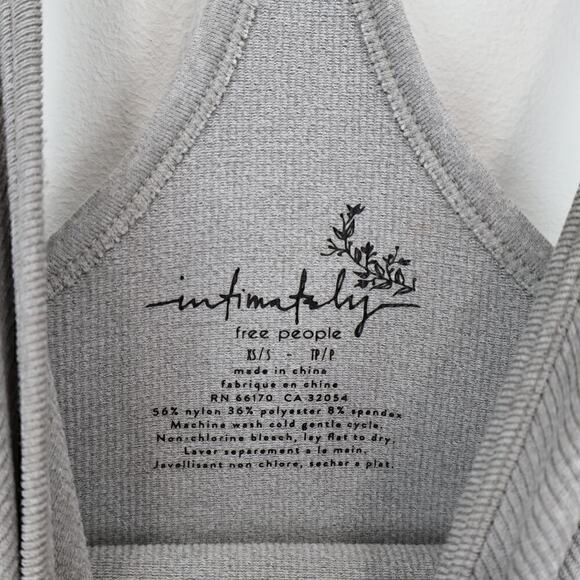 Intimately Free People Hayley Racerback Brami Grey Size XS/S - Picture 2 of 3